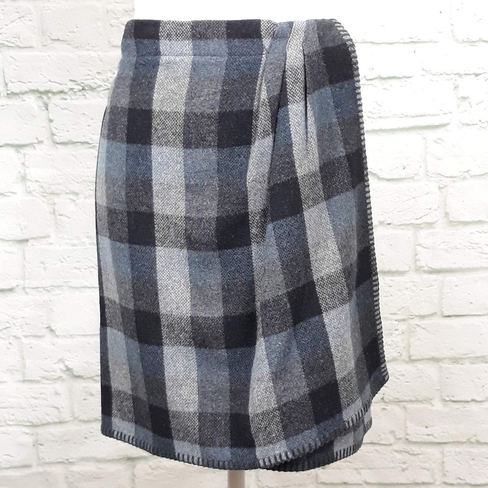 Ann Taylor wrap skirt with side drape, large